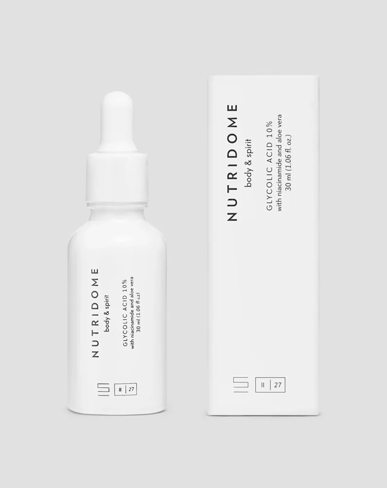 Glikolna kiselina 10% s niacinamidom i aloe verom, regenerativni serum za izravnavanje tonova Nutridome