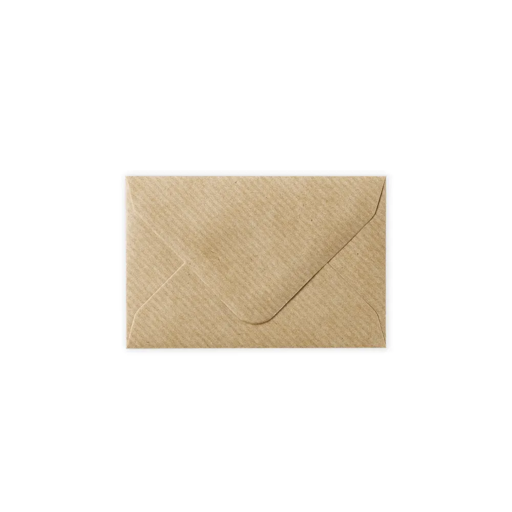 62x94mm smeđi rebrasti novčanik gumiran obična 100gsm tkane omotnice
