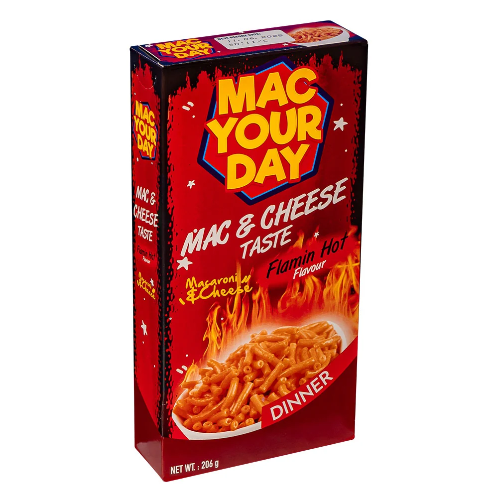 Mac Your Day Mac & Cheese Flamin Hot, priprema za ljutu tjesteninu od 206g