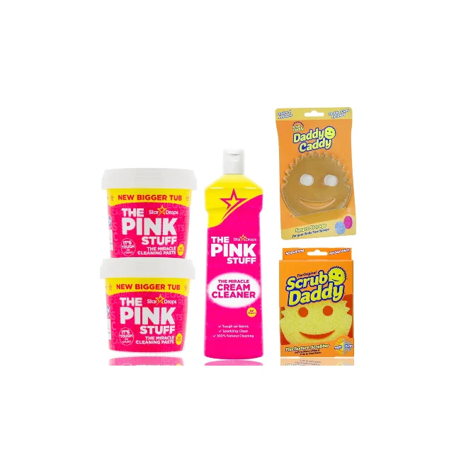 Paket za čišćenje - Scrub Daddy, Daddy Caddy, Pink Stuff Pasta, kremasti čistač
