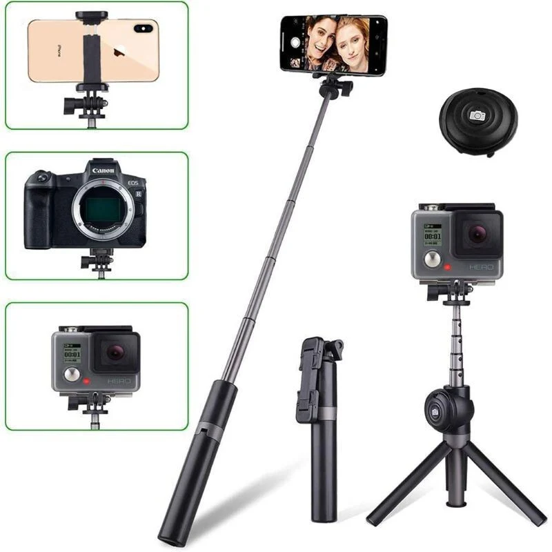 InnoTech Multifunkcionalni Selfie Stick - Bluetooth Daljinski Upravljač, Podesiva Dužina