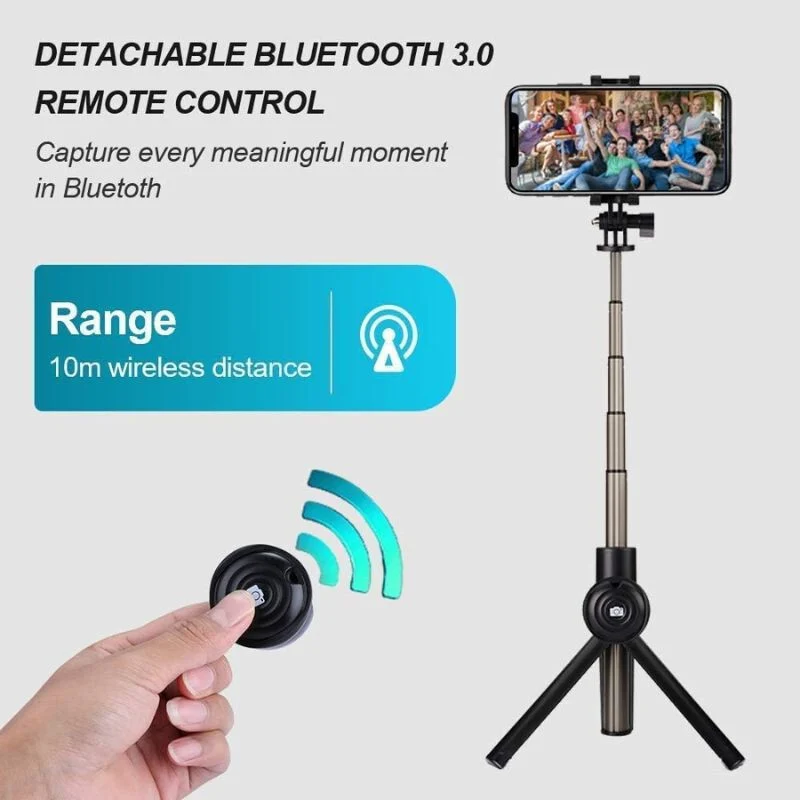 InnoTech Multifunkcionalni Selfie Stick - Bluetooth Daljinski Upravljač, Podesiva Dužina