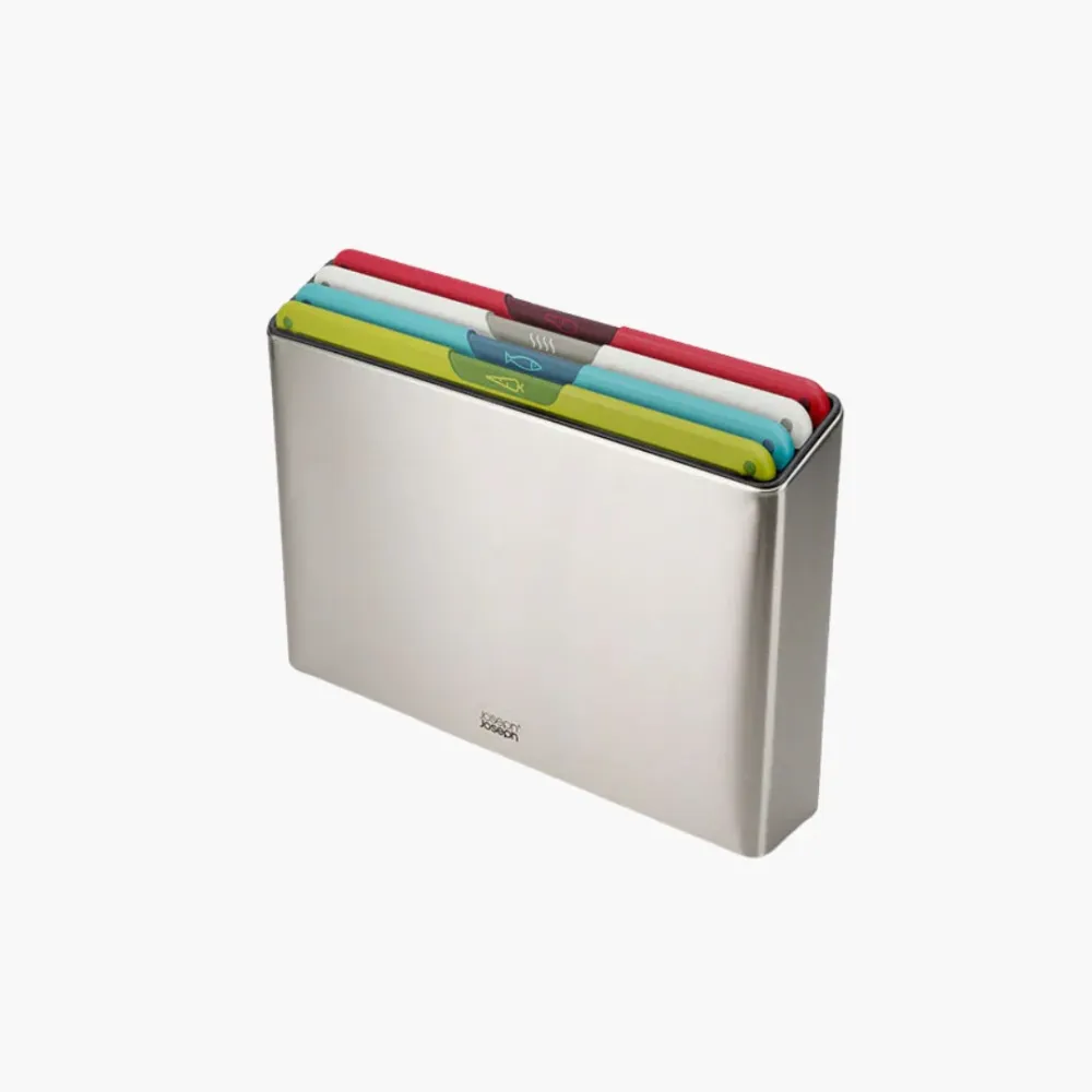 Folio™ Icon Steel 4-piece Multicolour Chopping Board Set