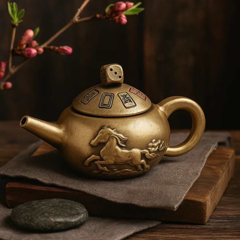 Mesingani Feng Shui zmaj čajnik za donošenje odluka s vrtnjom