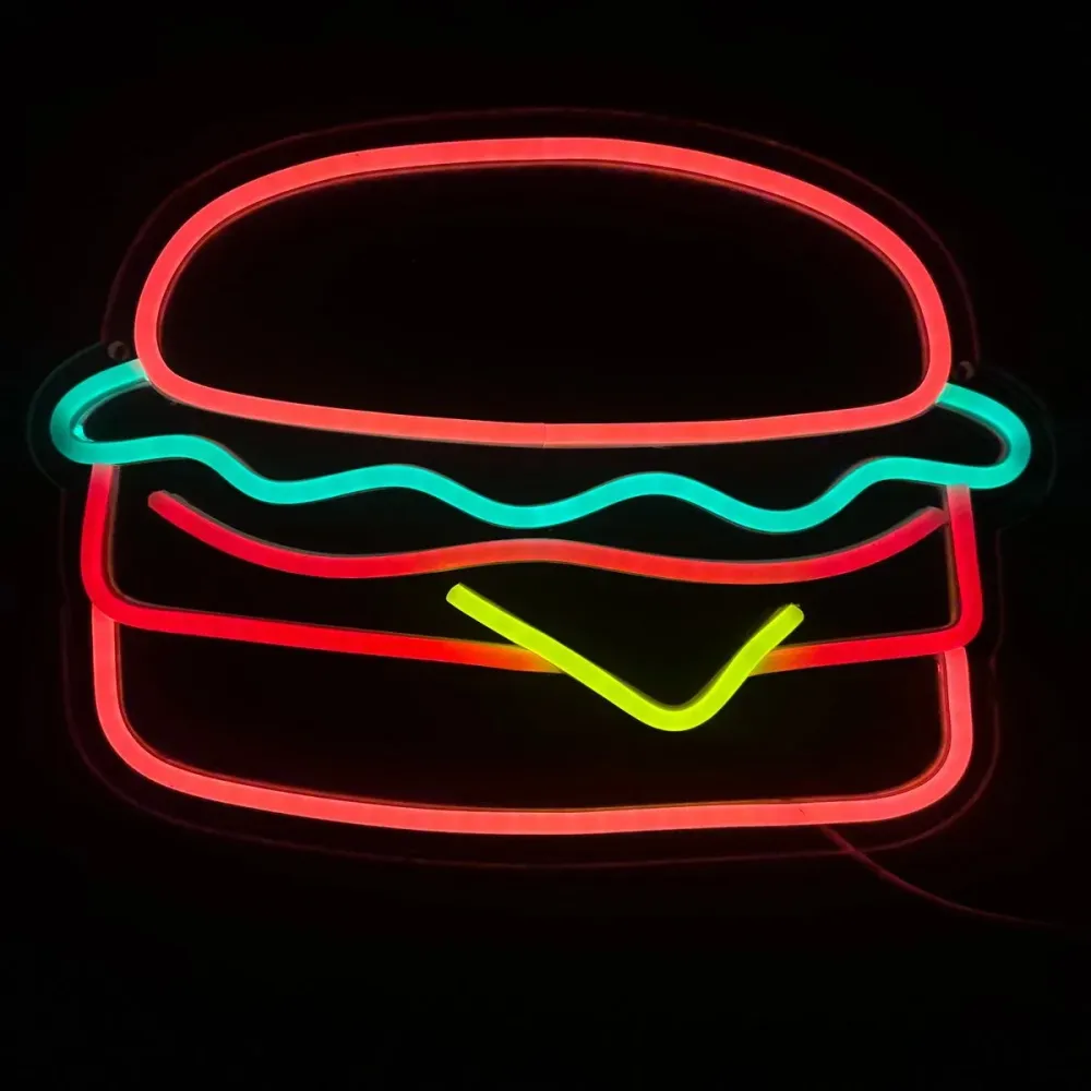 LED oznaka Burger USB 31x31cm