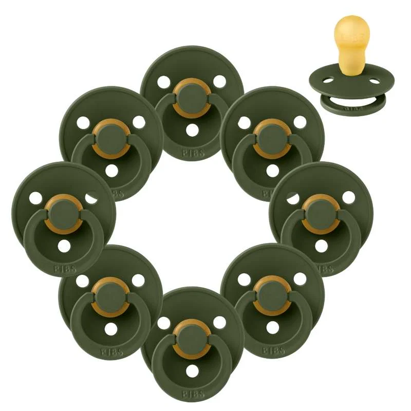 Bibs Okrugla Colour Duda - Sampak - 8 kom. - vel. 3 - Hunter Emerald