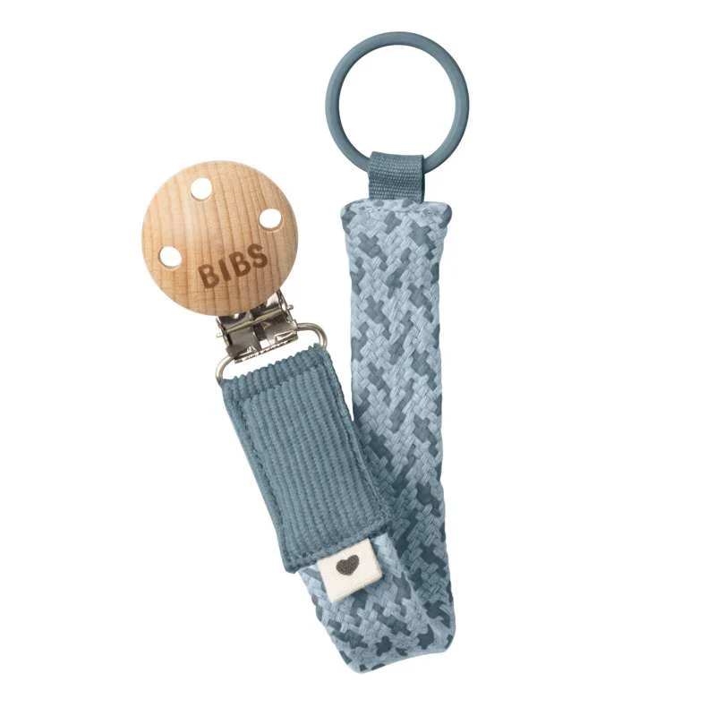 BIBS Pribor - Paci Braid spona za dude - Petrol/Beba safir