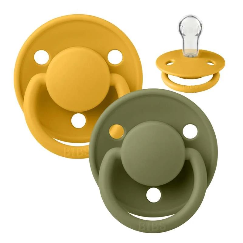 Jednokratna bavica BIBS De Lux Sut - 2-Pak - Onesize - Silikone - Honey Bee/Olive