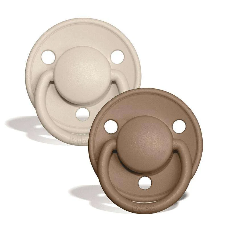 Medicinske klase BIBS De Lux Sut - 2-Pak - Onesize - Silikone - Vanilla/Dark Oak