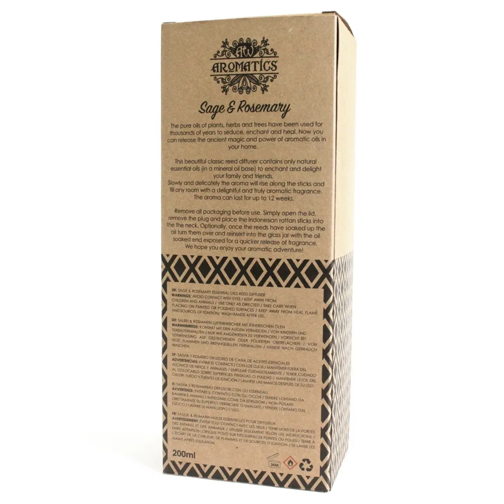 Difuzor štapić kadulja i ružmarin, 200ml drevna mudrost
