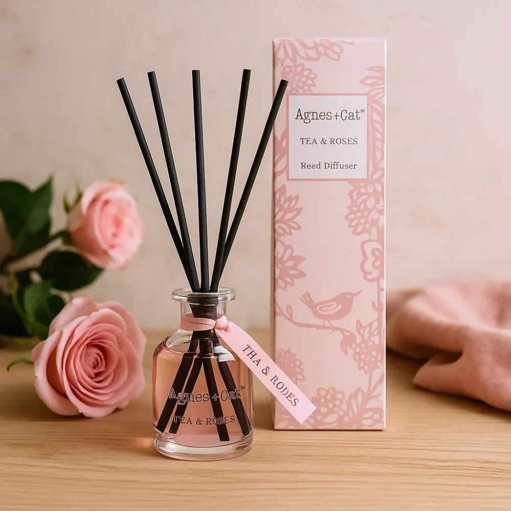 Difuzor s štapićima, čaj i ruže 140ml