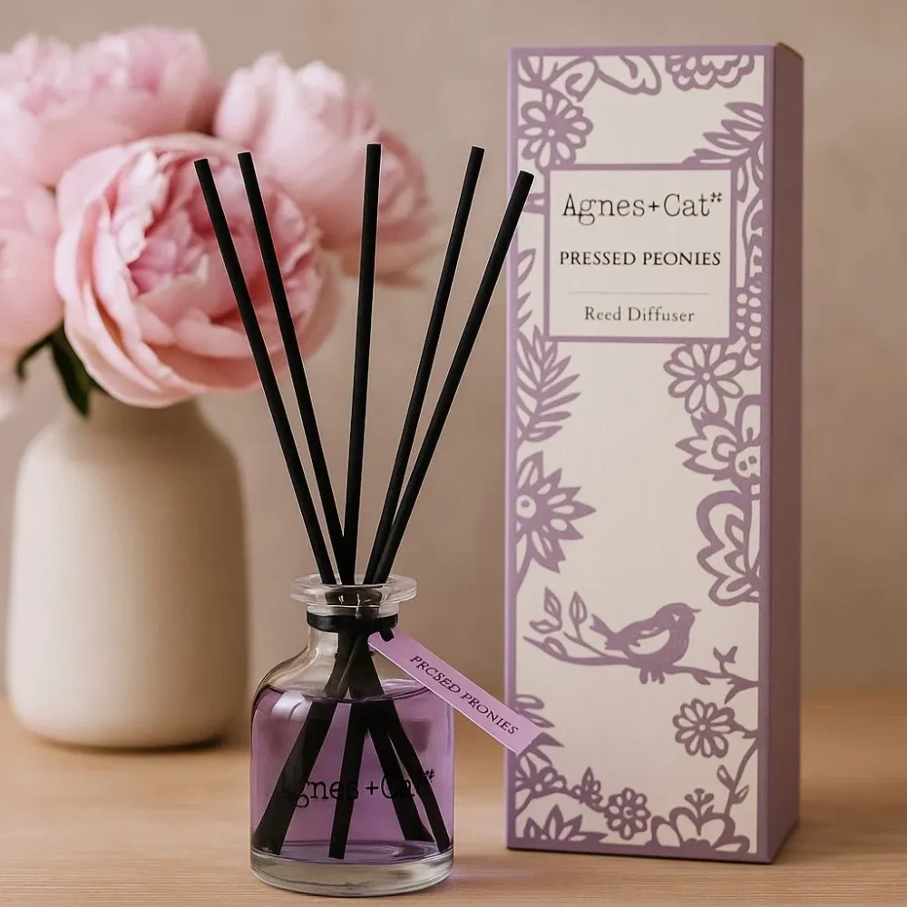 Difuzor s štapićima Tisak božura 140ml, Agnes and Cat