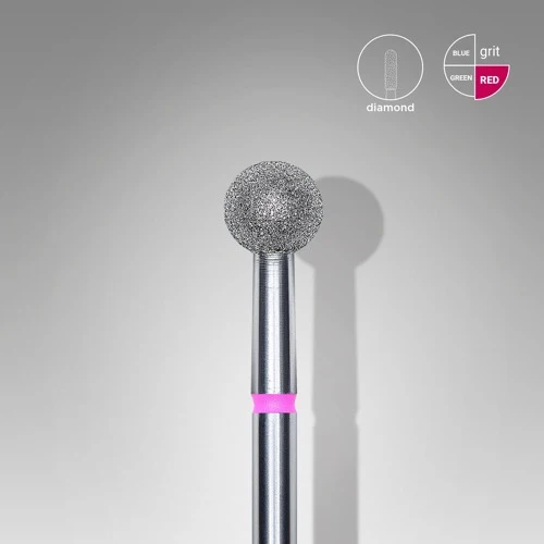 Dijamantna freza, “Ball”, 5.0 mm, Crvena, STALEKS