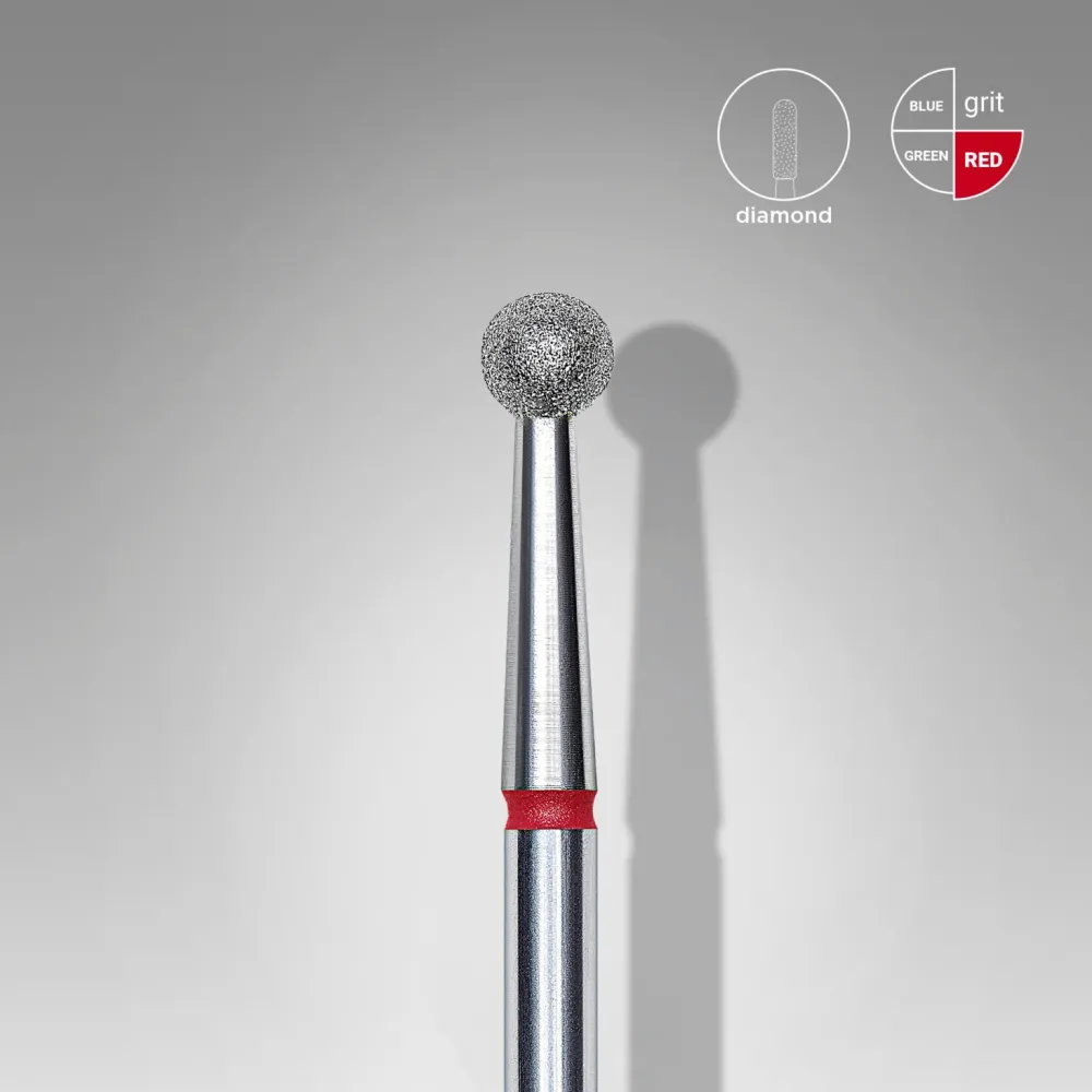 Dijamantna freza, “Ball”, 3.5 mm, Crvena, Staleks