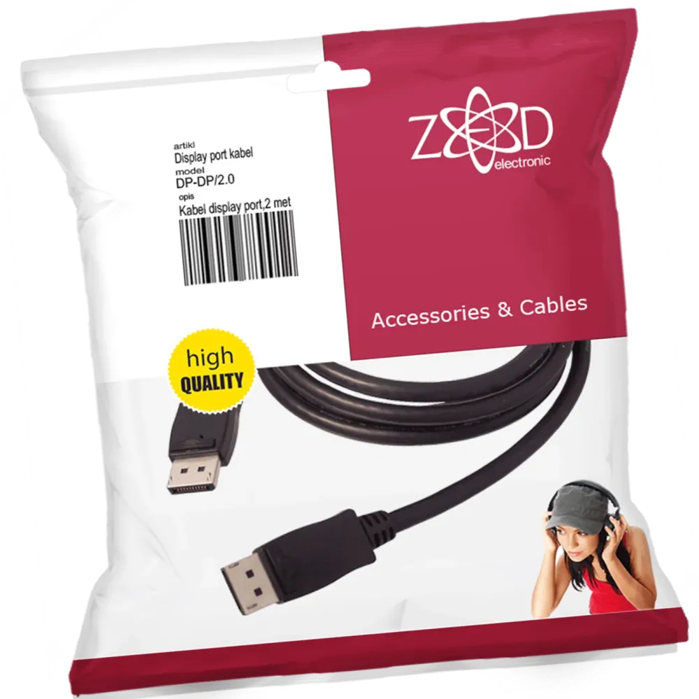 ZED electronic Kabel display port na display port, dužina 2.0 m - DP-DP/2.0