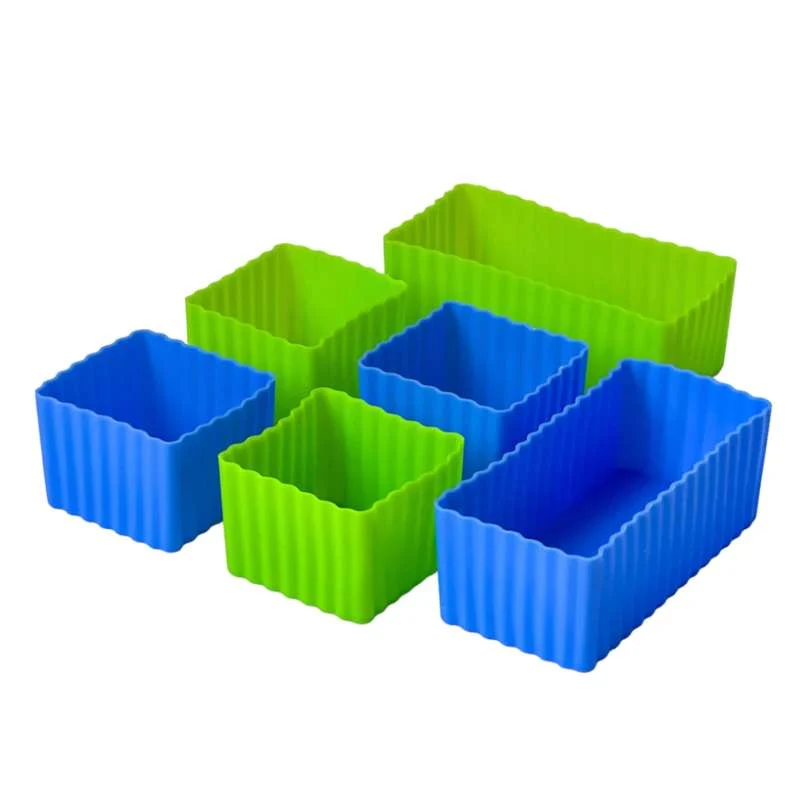Yumbox - Silikonski kalupi za užinu - 6 kom. - Plava/Zelena