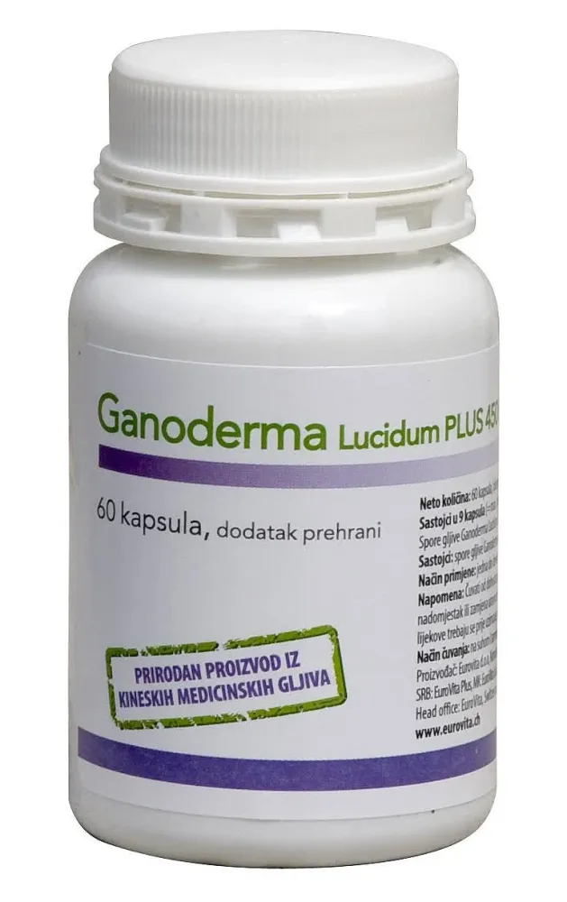Eurovita Ganoderma Lucidum PLUS 450 mg, 60 kapsula