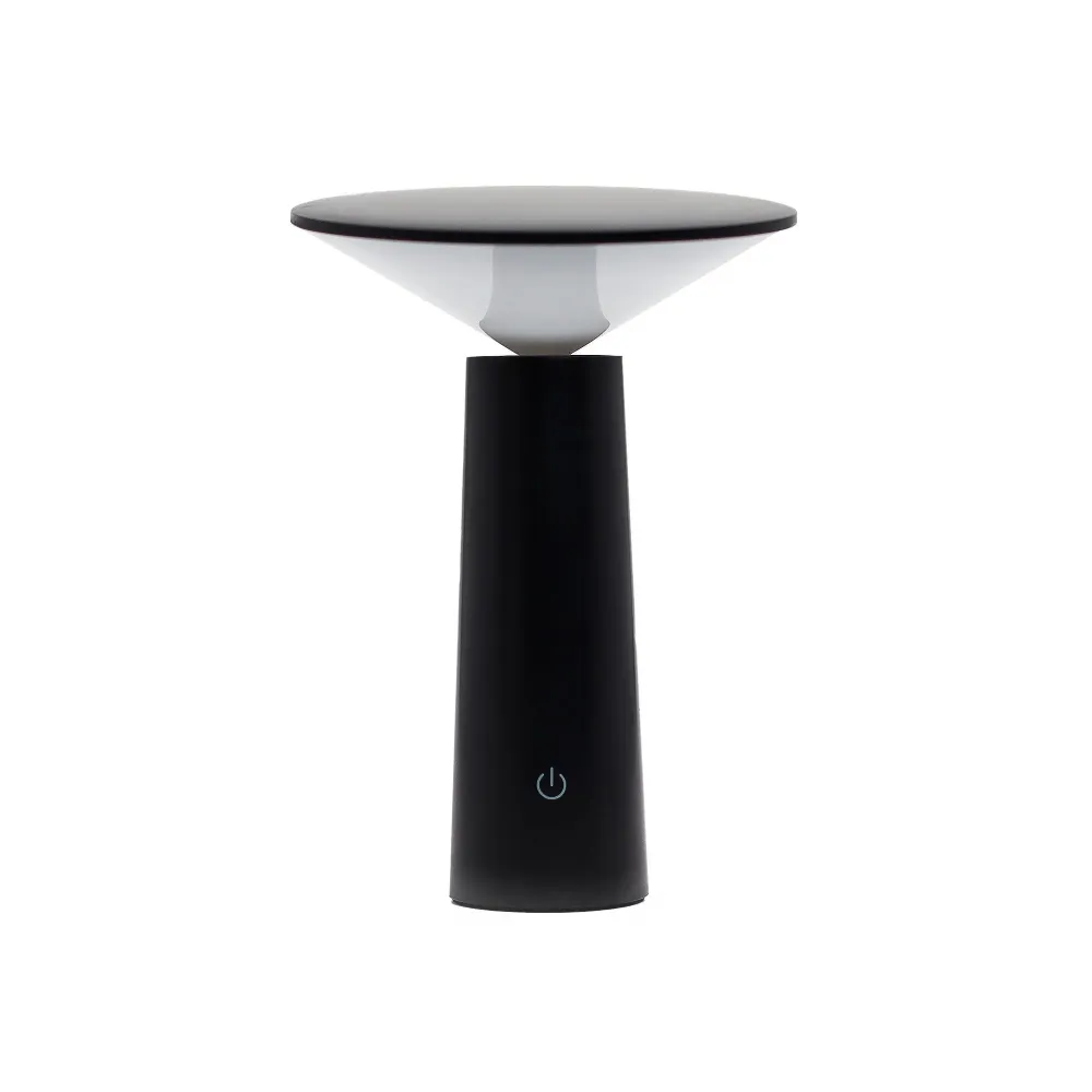 Mat Crna Stolna Lampa s Dodirnim Upravljačem u Obliku Gljive, Podesiva, USB‑C