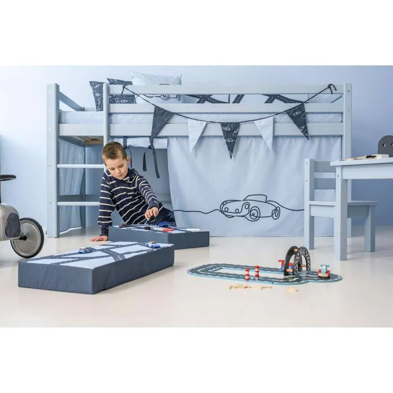 Hoppekids Forhæng til Seng - CARS - Flere Størrelser - Dream Blue