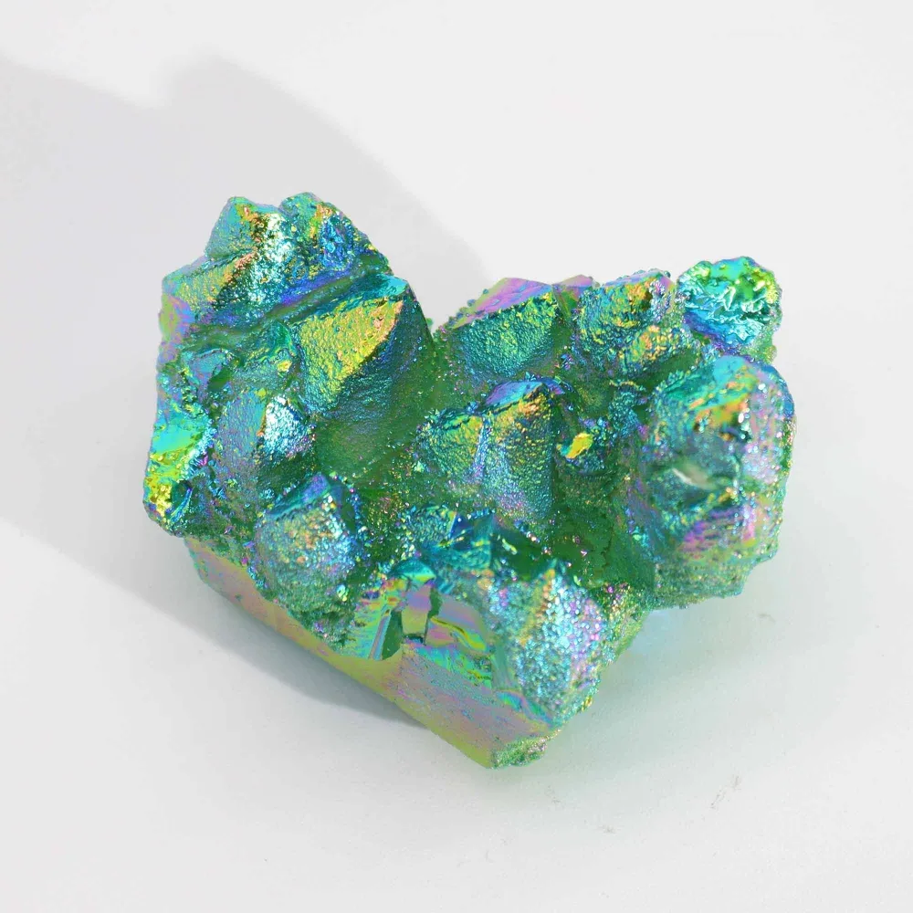 Aura Zeleni Plamen Kvarc Kristal Laboratorijski Stvoren