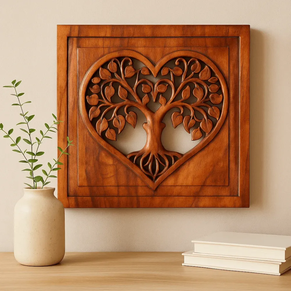 Zidni panel Srce stabla života 40x40cm