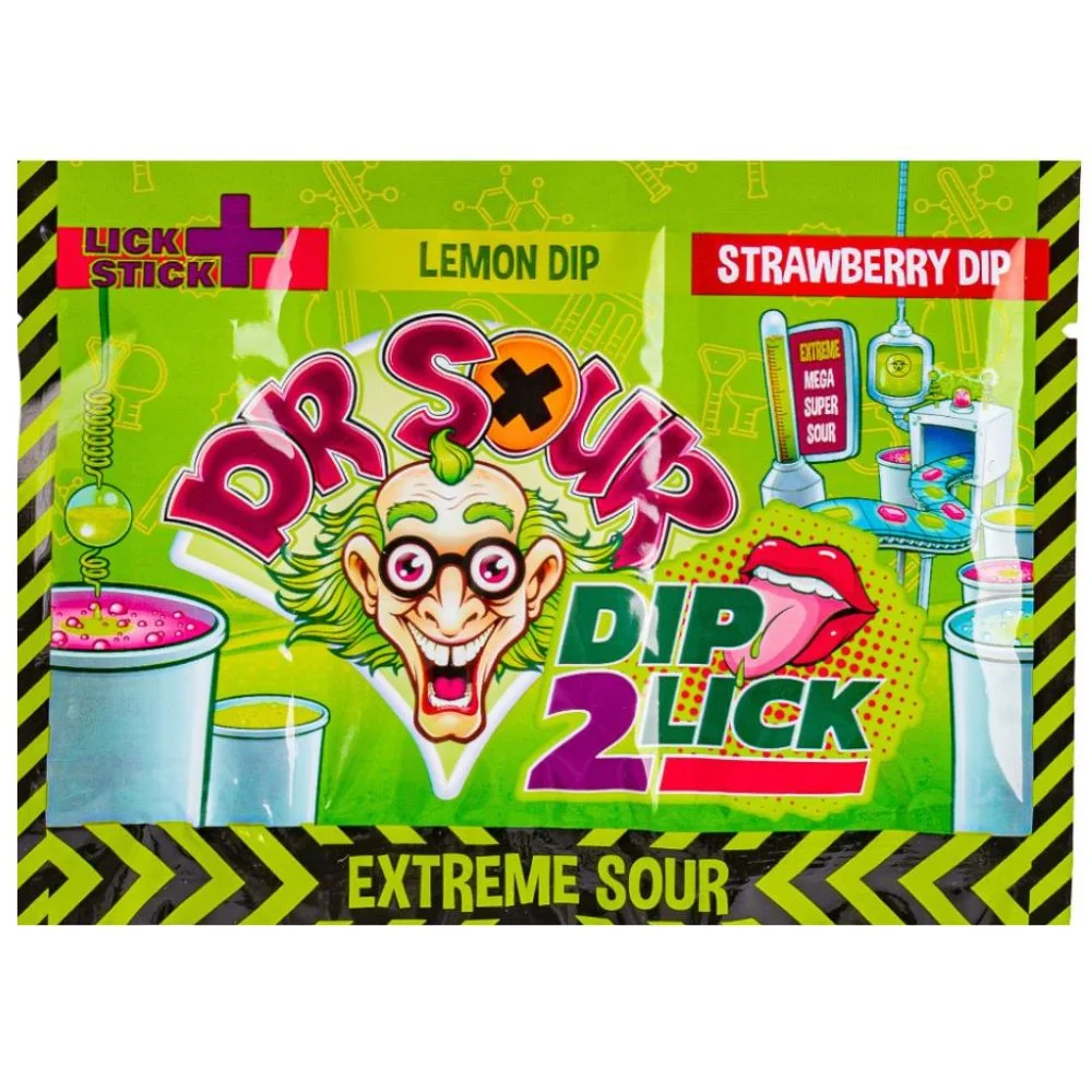 Dr. Sour Dip 2 Lick, kiseli lizalica s pucketavim prahom od 18g