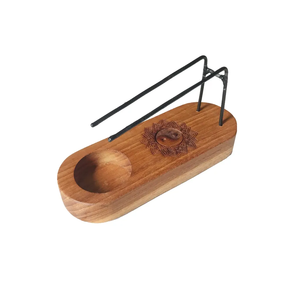 Držč za Palo Santo svijeću od tikovine Yin Yang