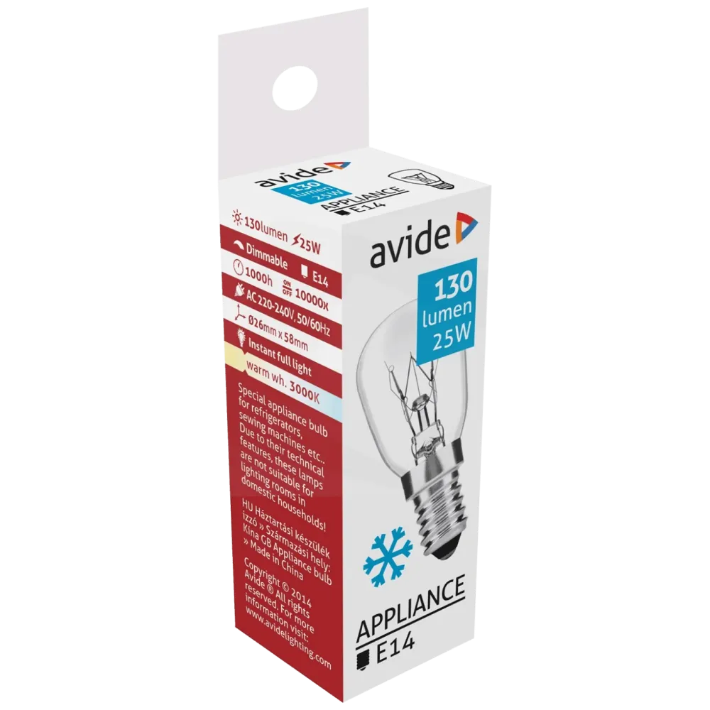 Avide Žarulja za hladnjak, LED 25W, E14, 3000K, IP20 - Cooling Bulb 25W E14