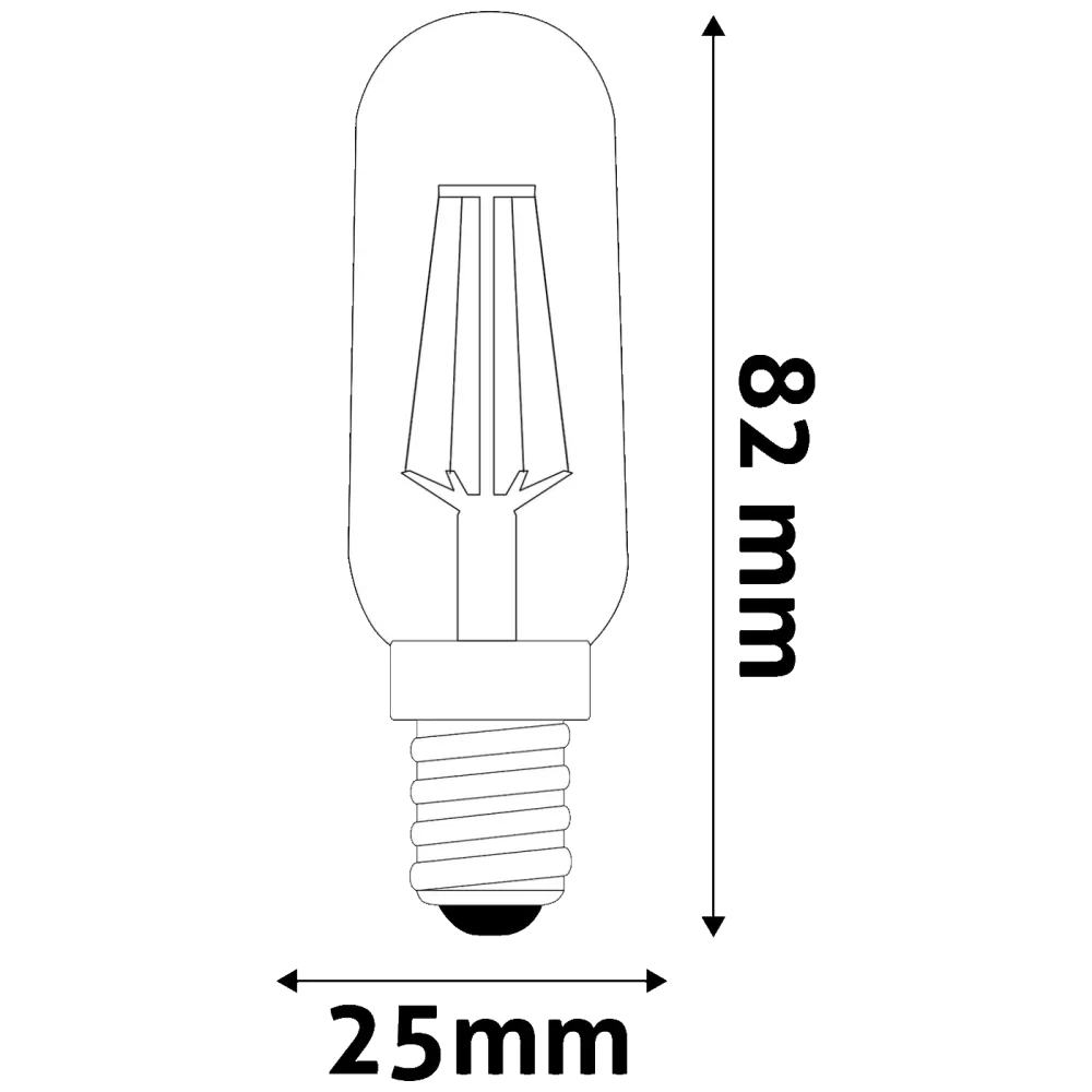 Avide Žarulja, LED 4W, E14, 4000K, 230V AC, bijela svjetlost - Filament T25 4W E14