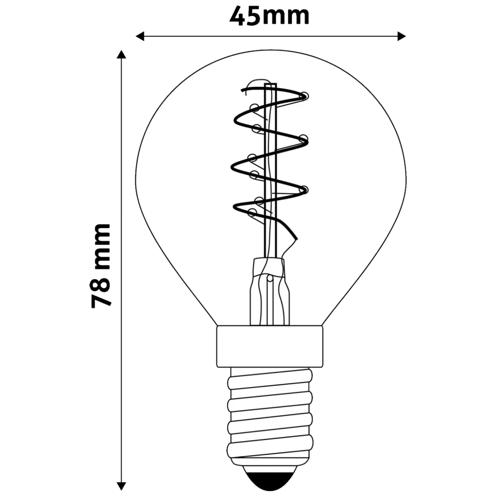 Avide Žarulja,LED,3W,E14,2700K,230V AC,topla bijela svjetlost - Soft Filament Mini Globe 3W E14