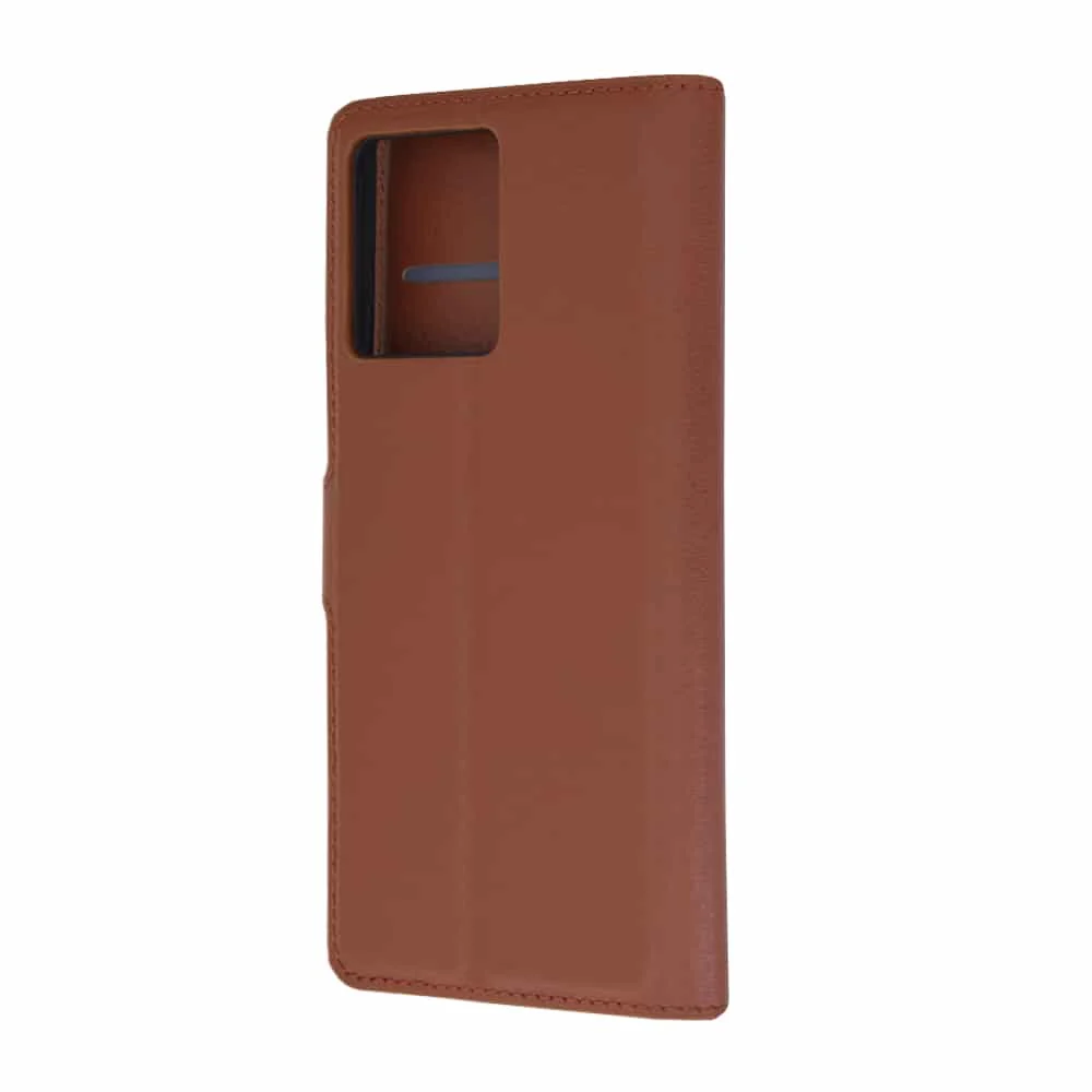 Techsuit Leather Folio preklopna maska za Motorola Edge 50 Ultra – smeđ