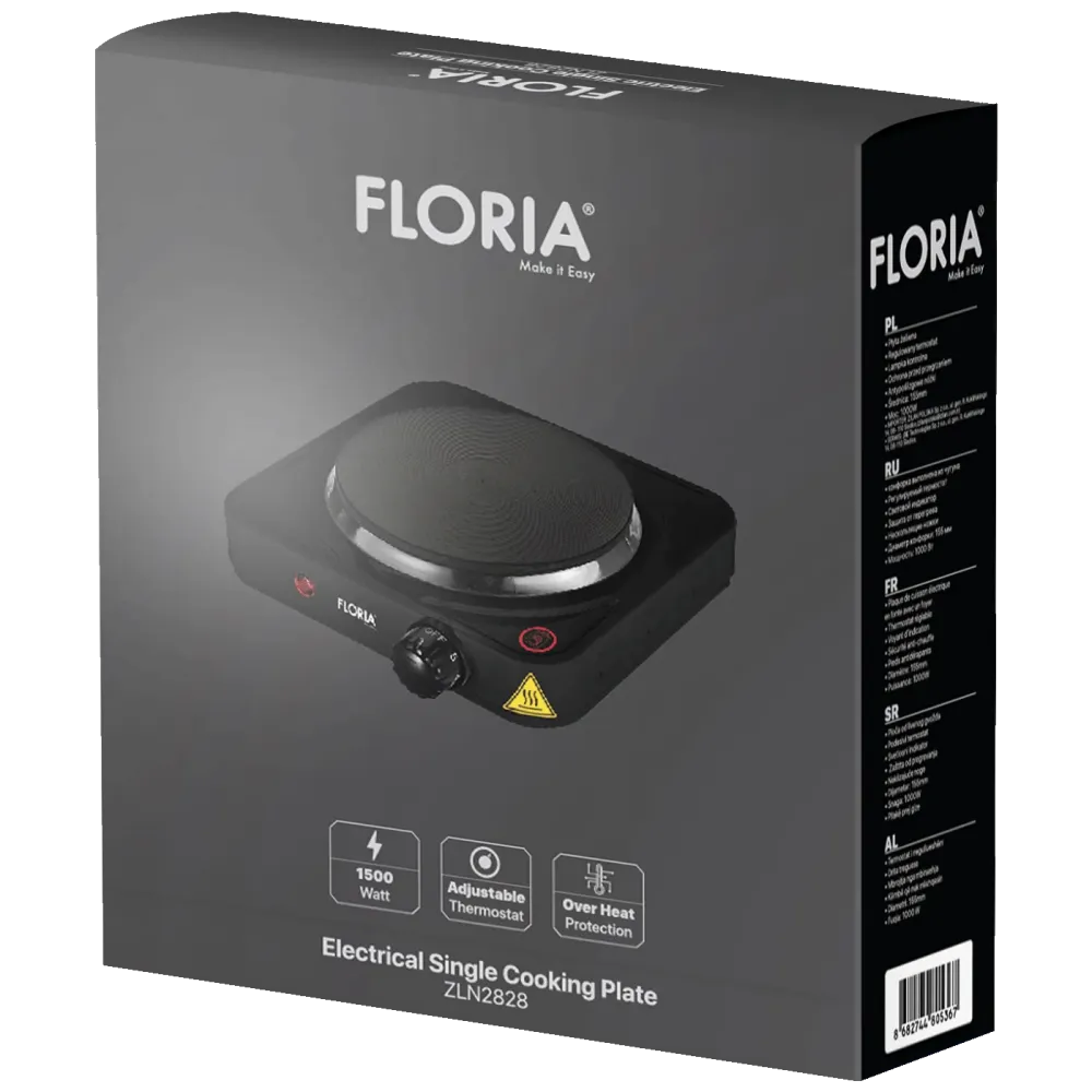 Floria Električno kuhalo, 1 ploč - 18.5 cm, 1500 W - ZLN2828