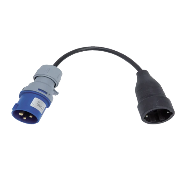 Famatel Adapter, industrijski utikač / schuko utičnica, IP40, 25cm - 13000