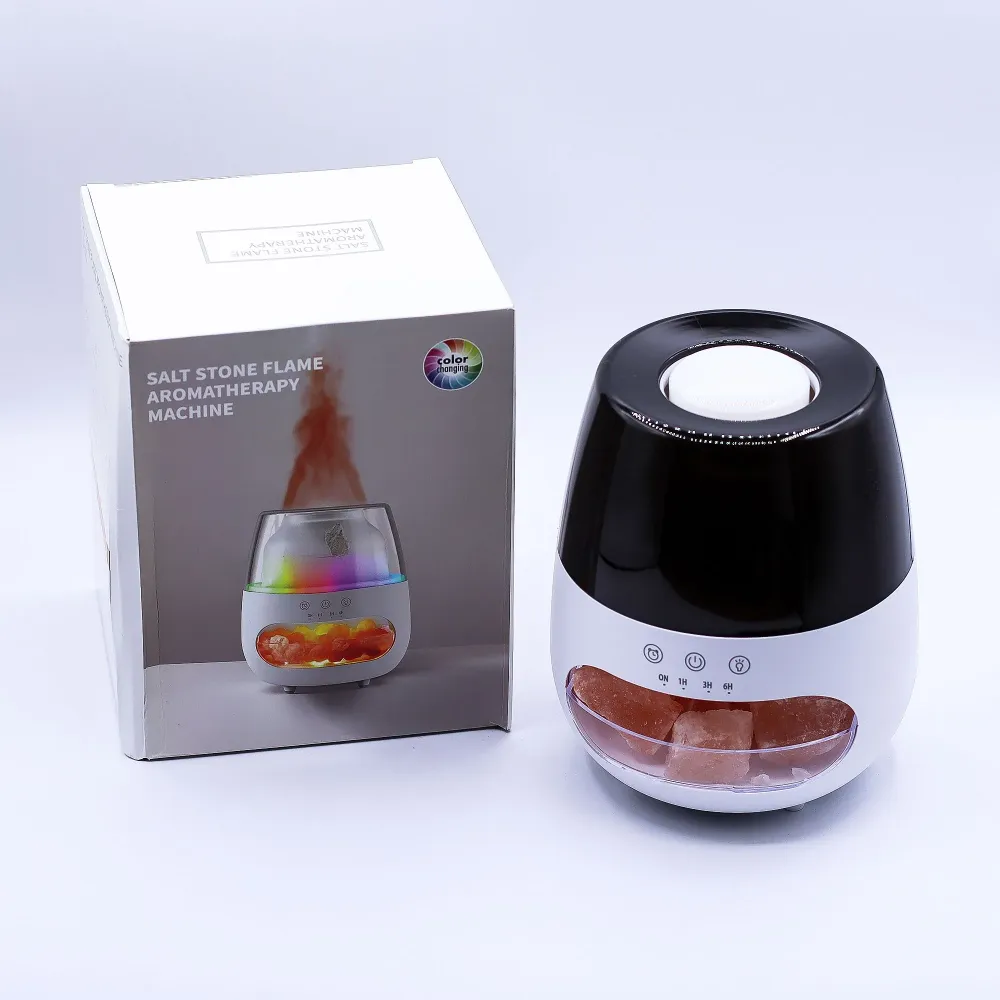USB himalajski solni ultrazvučni aroma difuzor s efektom plamena