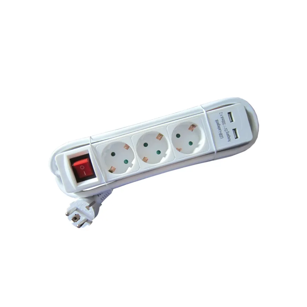 PP315P 2USB 5V,05A produžna priključnica 3/1,5