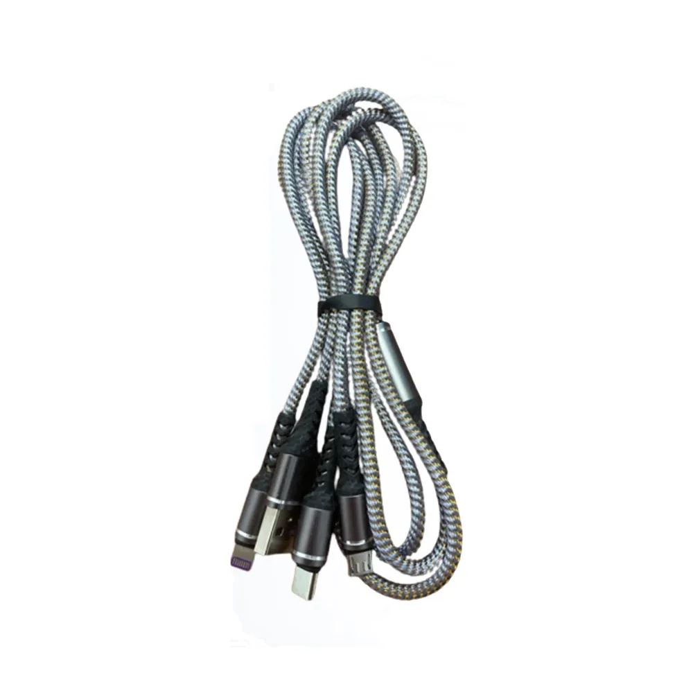 Kabel USB B(M) 3in1 iPh/C/mikro USB B (M) 5V 3A fast charging
