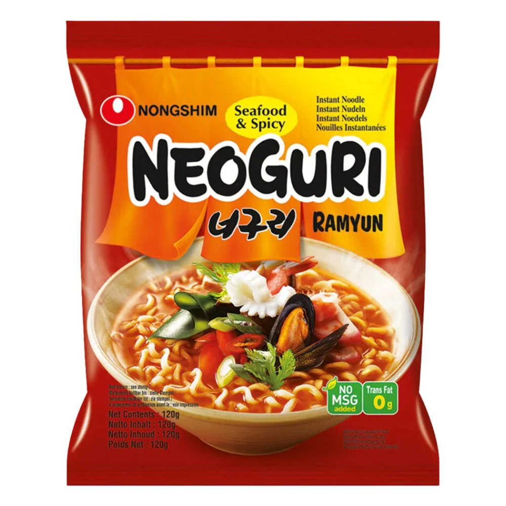 Neoguri Seafood & Spicy, rezanci s okusom ljutih morskih plodova od 120g
