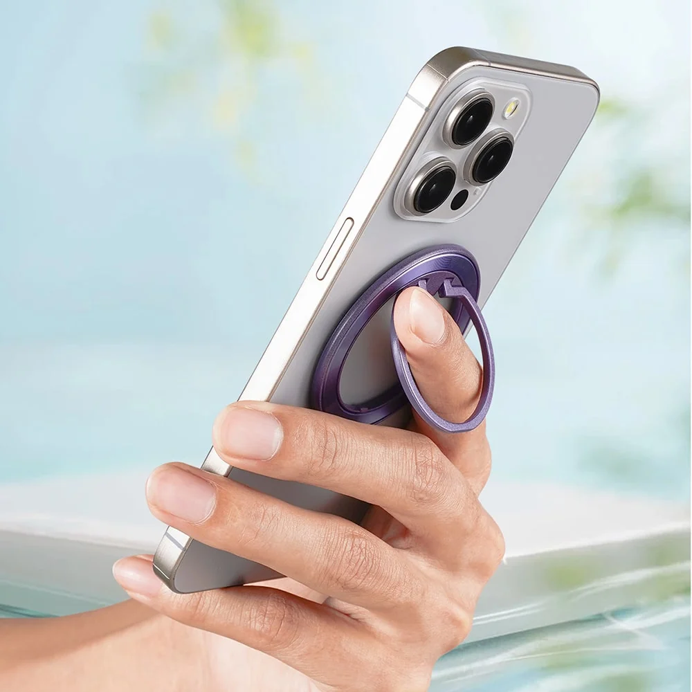 Techsuit – MagSafe telefonski prsten (MPR2) – Okrugli oblik- aluminijska legura – zlatna