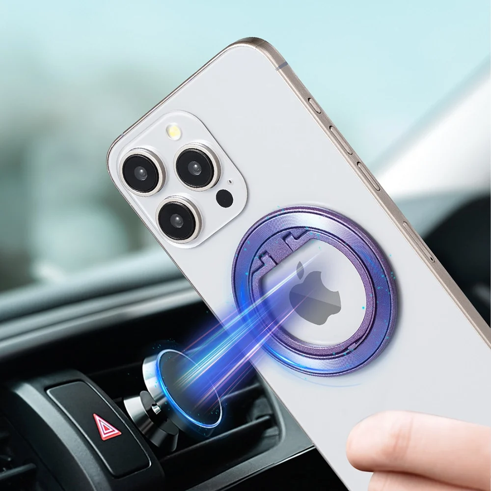 Techsuit – MagSafe telefonski prsten (MPR2) – Okrugli oblik- aluminijska legura – bordo