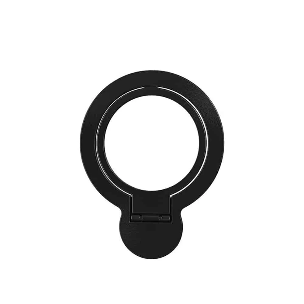 Techsuit - MagSafe telefonski prsten (MPR4) - Okrugli oblik- aluminijska legura - crni