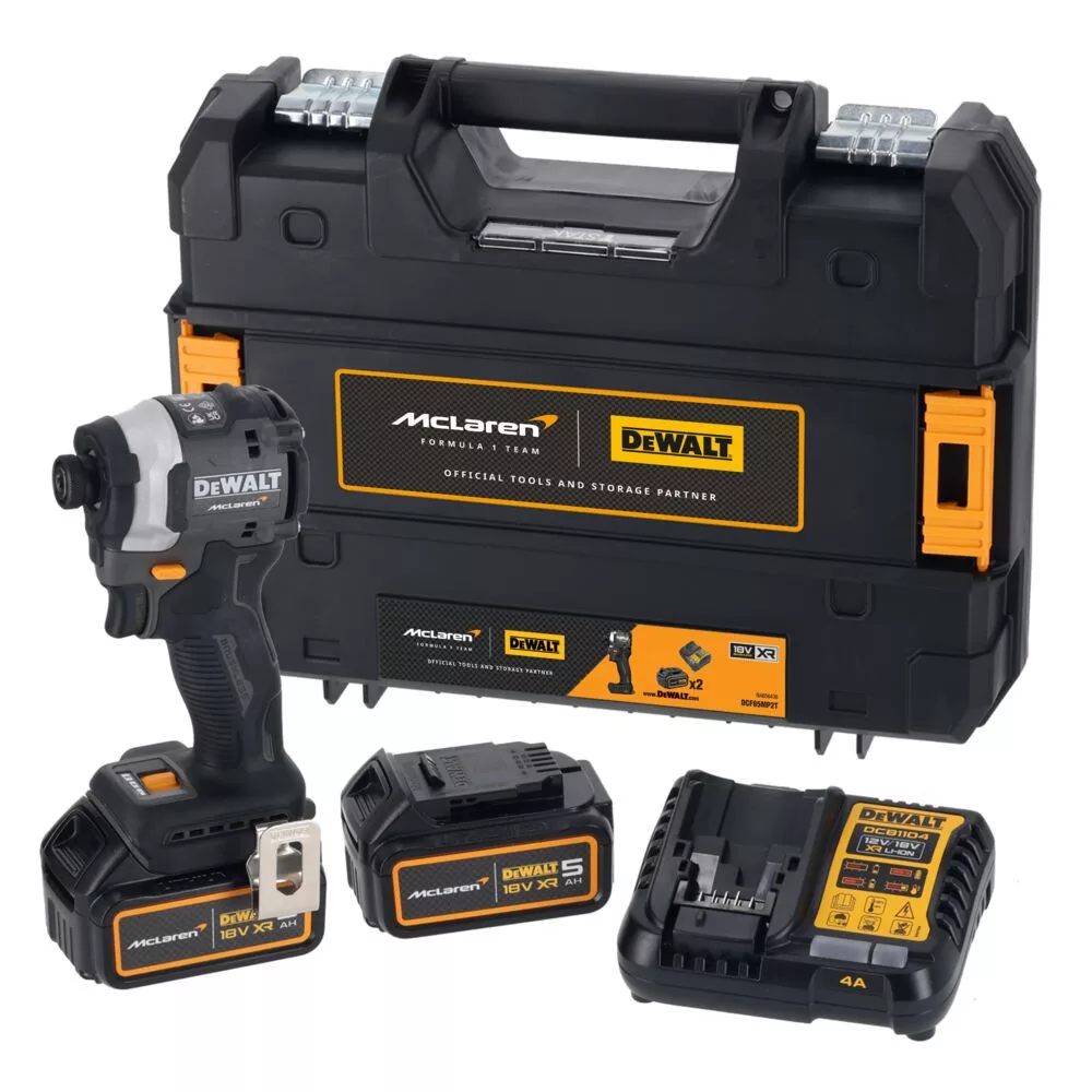 DEWALT x McLaren F1 Team 18V XR Schlagschrauber - 2 x 5Ah (DCF85MP2T-QW)