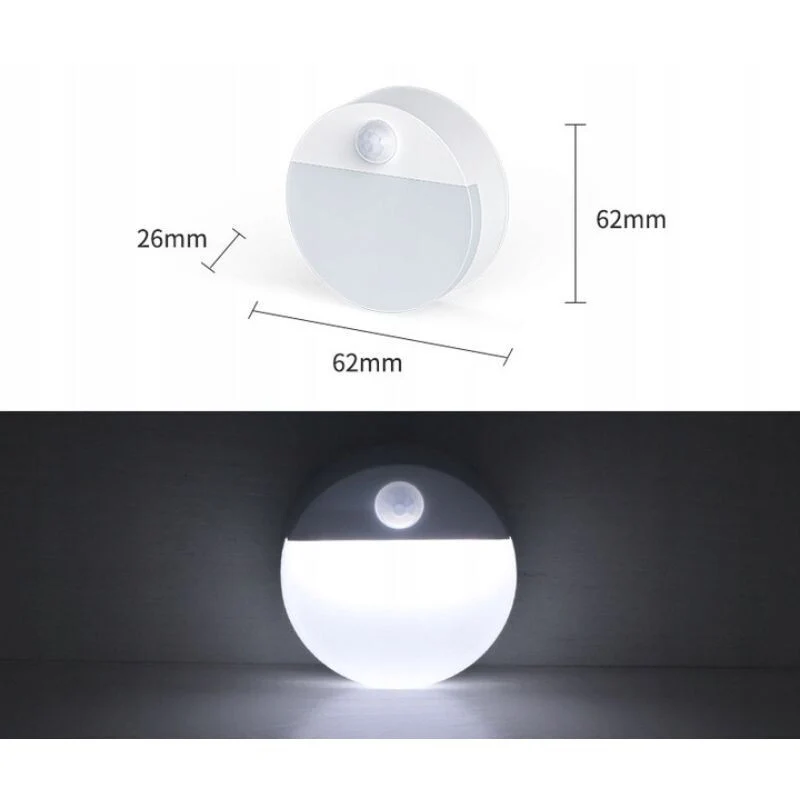 2 kom LED zidnih lampi s detektorom pokreta – bežične