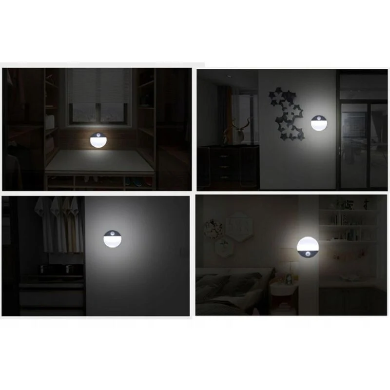 2 kom LED zidnih lampi s detektorom pokreta – bežične