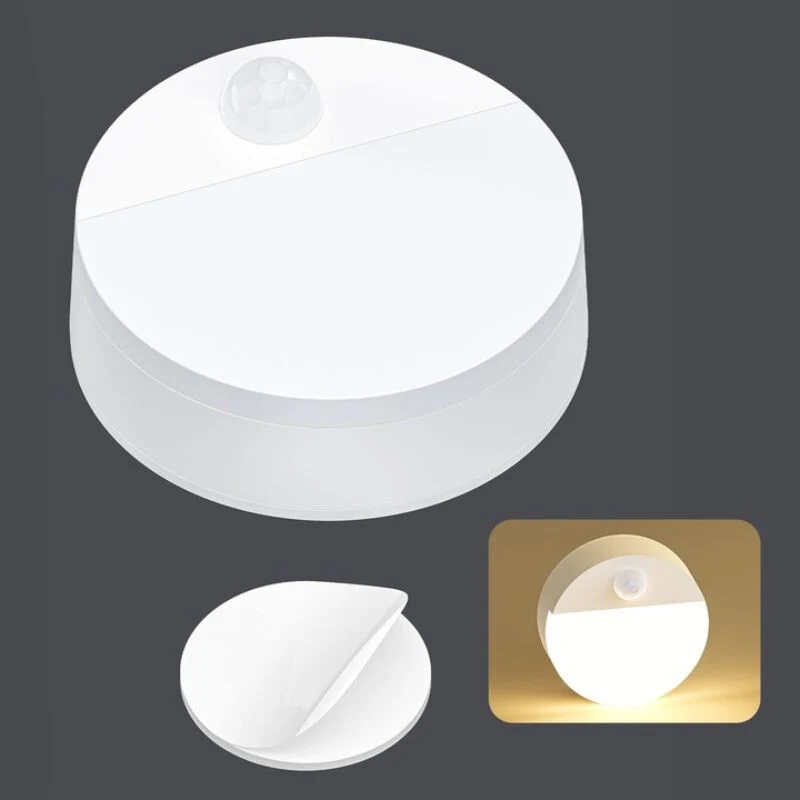 1 kom bežične LED noćne lampe – na baterije, s PIR senzorom pokreta, kompaktno osvjetljenje