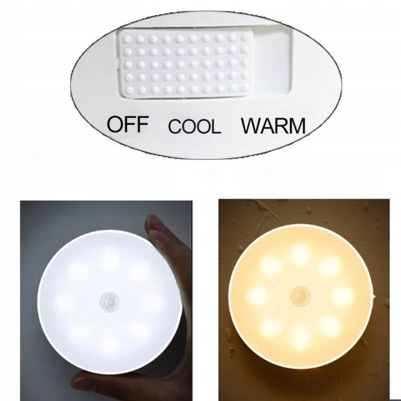 Ansal LED noćna lampa s detektorom pokreta – USB, toplo/hladno svjetlo