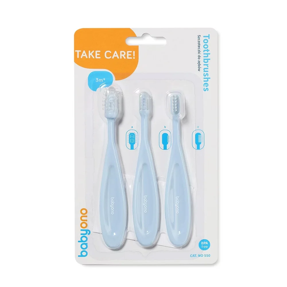 BabyOno Set četkica za bebe, plava
