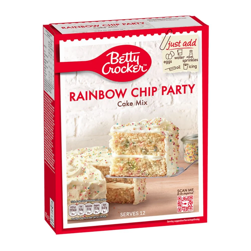 Betty Crocker Rainbow Chip Party Cake, smjesa za tortu s šarenim konfeti od 425g
