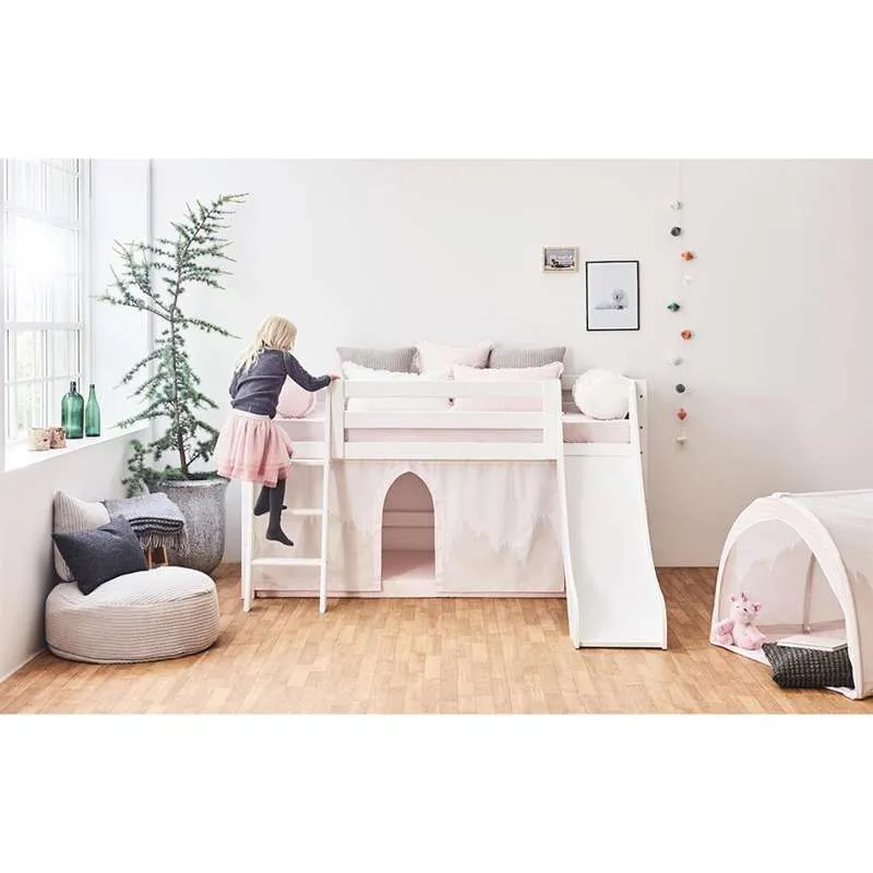 Hoppekids Pølsepude m. Flæser - WINTER WONDERLAND - Rosa