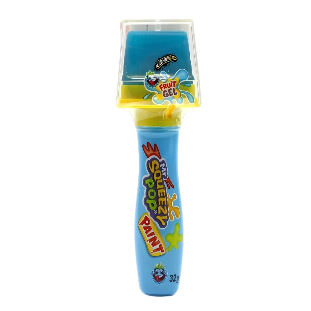 Johny Bee Mr Squeezy Pop Paint Blue Raspberry, lizalica i tekući bomboni s okusom maline od 32g