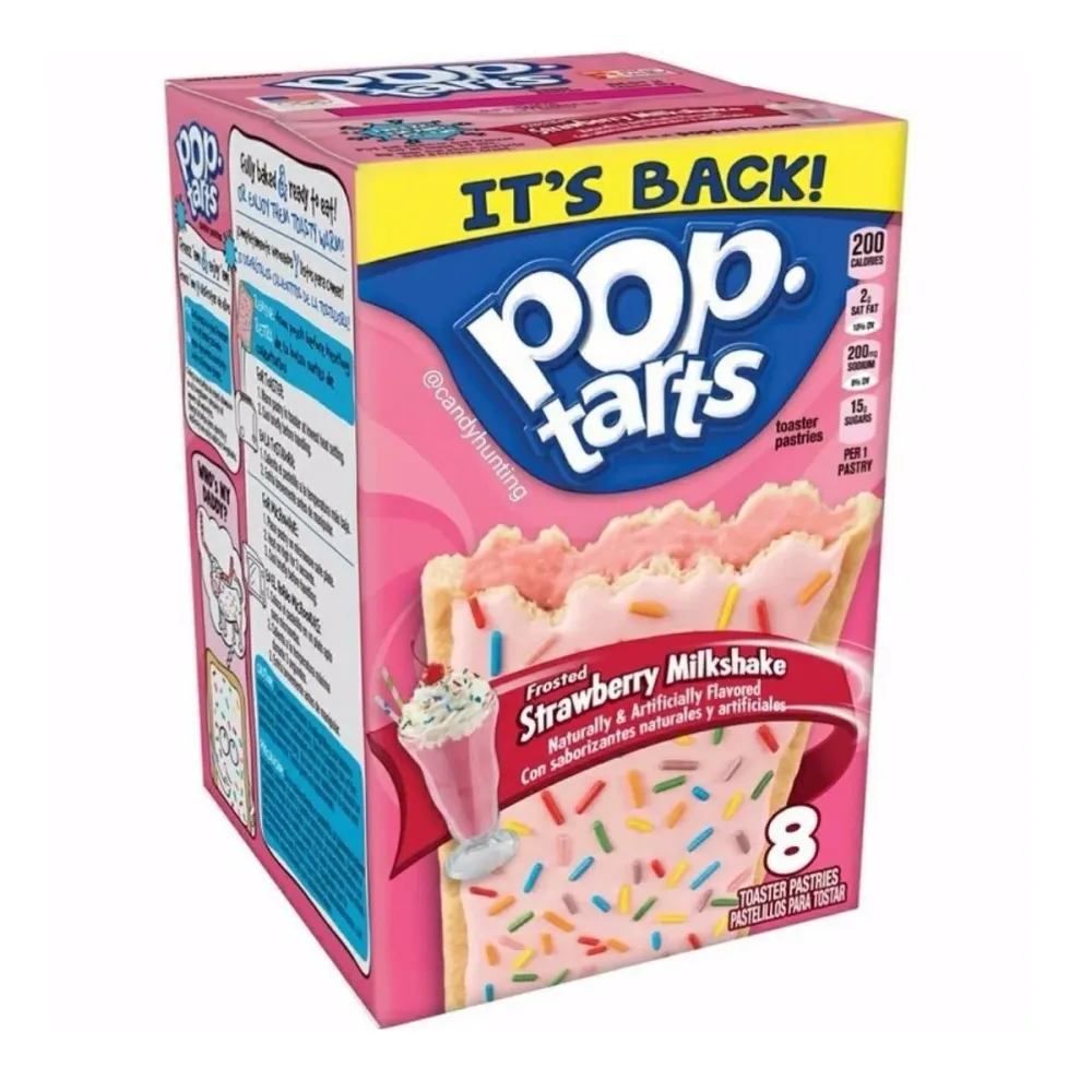 Pop Tarts Frosted Strawberry Milkshake, keksi punjeni okusom milkshakea od jagode od 400g